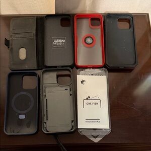 Apple Black and Red Phone Case Collection